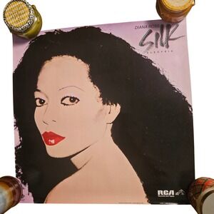 Diana Ross Silk Electric Vintage 1982 Promo Album Poster 22x22 RCA Andy Warhol